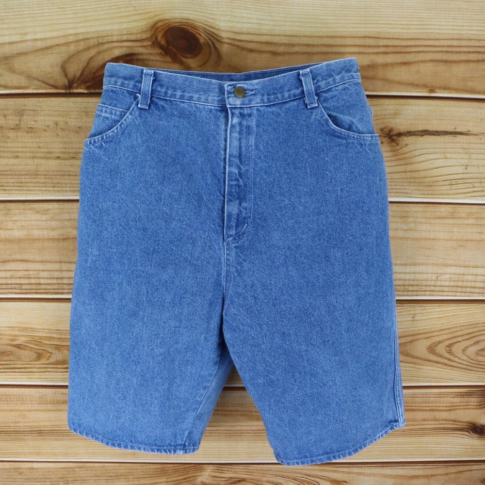 Carlyle Vintage Bermuda Jean Shorts High‎ Rise Womens 16 Blue Medium Wash Denim